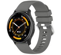 PANDA BOBO Strap Compatible with Garmin Vivoactive 4S/Venu 3S/Venu 2S/Forerunner 265S/255S/255S Music/Vivomove 3S, 18mm Soft Silicone Replacement Watch Band Sport Wristband (Dark Grey)