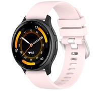 PANDA BOBO Strap Compatible with Garmin Vivoactive 4S/Venu 3S/Venu 2S/Forerunner 265S/255S/255S Music/Vivomove 3S, 18mm Soft Silicone Replacement Watch Band Sport Wristband (Light Pink)