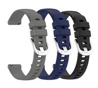 Panda Bobo Strap Compatible with Garmin Vivoactive 4S/Venu 3S/Venu 2S/Forerunner 265S/255S/255S Music/Vivomove 3S, 18mm Soft Silicone Replacement Watch Band Sport Wristband (Pack A - 3 Straps)