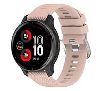 Panda Bobo Strap Replacement Compatible For Garmin Vivoactive 3/3 Music, Venu/Venu 2 Plus/SQ/SQ 2, Forerunner 245/645/55, Vivomove HR, Instinct 2S, Fenix 7S - Soft Silicone, Quick Release Band, Pink