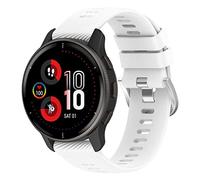 Panda Bobo Strap Replacement Compatible For Garmin Vivoactive 3/3 Music, Venu/Venu 2 Plus/SQ/SQ 2, Forerunner 245/645/55, Vivomove HR, Instinct 2S, Fenix 7S - Soft Silicone, Quick Release Band, White