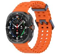 Panda Bobo Strap Replacement Silicone Compatible with Samsung Galaxy Watch Ultra 47mm - No Gap Soft Sport Band, Waterproof Sweat-Resistant Adjustable Wristband for Men & Women (Orange)