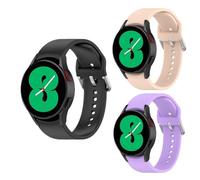 Panda Bobo Strap Replacement Sport Band Compatible with Samsung Galaxy Watch 4, 4 Classic, 6/6 Classic, 5/5 Pro, 3 Silicone Watch Bands Wristband Bracelet (Pack C - 3 Straps)