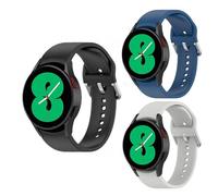 Panda Bobo Strap Replacement Sport Band Compatible with Samsung Galaxy Watch 4, 4 Classic, 6, 6 Classic, Galaxy Watch 5, 5 Pro and 3, Soft Silicone No Gap Wristband Set (Pack A - 3 Straps)