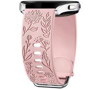 Panda Bobo Sunflower Engraved Strap Compatible with Samsung Galaxy Watch 7/6/5/4 40mm 44mm, Watch 6 Classic 43mm 47mm, Watch 5 Pro, Watch 4 Classic, 20mm Soft Silicone Replacement Band