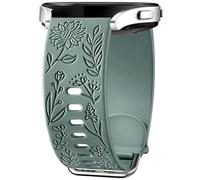 Panda Bobo Sunflowers Engraved Strap Compatible with Reflex Active Series 4/5/6/7/9/10/12/13/14/15/16/23/26, Soft Silicone Replacement Watch Band for Women Girls