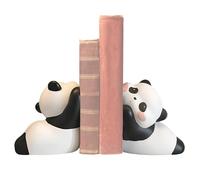 Panda Book End - Animal Shaped Book Stand, Decorative Sturdy Shelf Stand, Compact and Durable Functional Design | Bookend Accessory for Bedroom, Escrit
