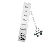 Panda Bookmarks Just A Who Loves Pandas Book Marks for Reading Women Pandas Lover Gift Panda Themed Gifts for Book Lovers Bookworm Christmas Birthday Gifts