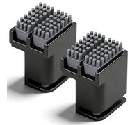 Panda Brush XP 2 Pieces Silicone Nozzle Cleaning Tool Kit Nozzles Wiper for Bambu Lab P1P P1S X1 X1C X1E 3D Printer Double Brush Heads Replacement Silicone Nozzle Wiper Heatbed Mounted Brushes