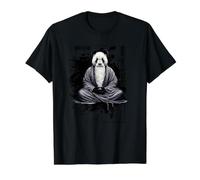 Panda Buddha Meditation Zen Cool Motif Value Graphic T-Shirt, Men, Black, S