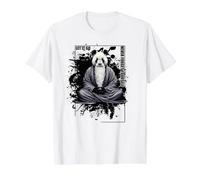 Panda Buddha Meditation Zen Cool Motif Value Graphic T-Shirt, Men, White, S
