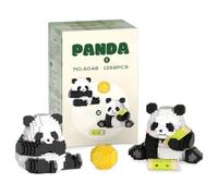 Panda Building Blocks Set, Micro Mini Panda Models, Creative Educational Construction Toy for Adults & Kids, Collectible Home Decor Gift for Boys Girls Age 6+