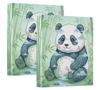Panda Cane Safari Collage Heavy-Duty Binders with Pocket Cover 1 Pack 1.5 Inch Office Binder Stationery Organizer Supplies 200 Sheets