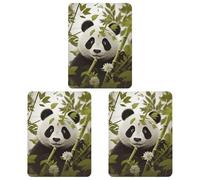 Panda Car Air Freshener, 3 Pcs Square Hanging Air Freshener Cards, Long Lasting Fragrance Scented Cards for Car, Home, Office Gray-style