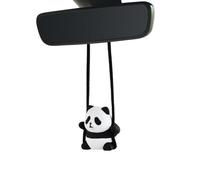 Panda Car Hanging Ornament,Figurine Car Mirror Hanging Accessories,Swinging Car Plaster Panda,Cute Cars Interior Hanging Accessories,for Rear View Mirror,Office Hanging Landscape Decor(4*3.5*2.5cm)