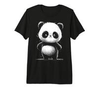 Panda Cartoon Cute Kawaii Men Animal Lover Zoo Painting Premium T-Shirt