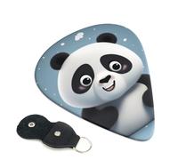 Panda Cartoon Guitar Picks 6-Pack - Pick Set (0.46mm / 0.71mm / 0.96mm) Suitable For Guitar And Ukulele Playing