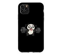 Panda Cartoon Weightlifting Fitness Fun Case for iPhone 11 Pro Max
