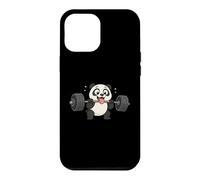 Panda Cartoon Weightlifting Fitness Fun Case for iPhone 12 Pro Max