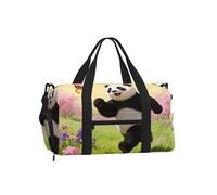 Panda Chase Butterfly Sports Duffel Bag with Shoe Compartment-Lightweight Gym Weekender for Men Women, Waterproof Travel Tote with Wet Pocket