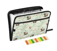 Panda Cherry Blossom Expanding File Folder 13 Pockets Accordion File Organiser Folders for Paperwork A4 Storage Portable Document Organiser Filing Wallet