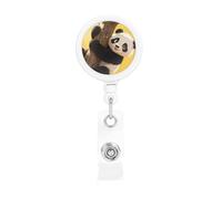 Panda Climb Tree Retractable Badge Holder-Id Card Reel with 360° Swivel Clip, Heavy Duty Badge Reel for Office Work Events