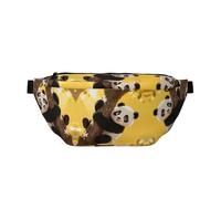 Panda Climb Tree Running Waist Pack-No-Bounce Phone Holder for Gym, Waterproof Crossbody Bum Bag with Adjustable Strap