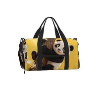 Panda Climb Tree Sports Duffel Bag with Shoe Compartment-Lightweight Gym Weekender for Men Women, Waterproof Travel Tote with Wet Pocket