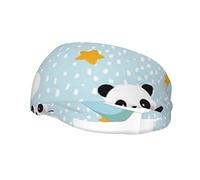 Panda Cloud Printed Sports Sweatband,Unisex Breathable Sweat-Wicking Headbands for Running Basketball Gym Exercise