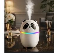 Panda Cool Mist Humidifier & Essential Oil Aroma Diffuser - Ultrasonic Quiet Air Humidifier for Room, Office, Car & Baby | Portable Moisture & Relaxing Night Light for Home Klivory (Panda)
