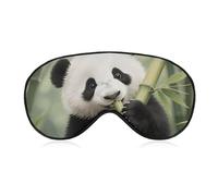 Panda Cub Eating Bamboo Sleep Mask for Women Men, Breathable Soft Sleeping Mask Adjustable Eye Cover Light Blocking Eye Masks for Travel, Home, Office, Nap, Flights