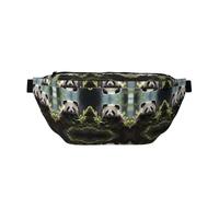 Panda cubs in the forest Prints Adjustable running waist bag crossbody bag lightweight and comfortable suitable for fitness jogging travel