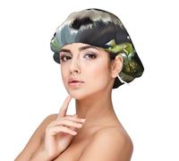 Panda cubs in the forest Women's Satin Sleep Bonnet Shower Caps, Silky Night Cap Hair Bonnet, Elastic Slouchy Bed Hat
