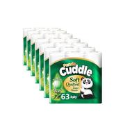 Panda Cuddle 3-Ply Quilted Scented Rolls - 63 Aloe Vera Scented Toilet Rolls for Luxurious Comfort and Hygiene