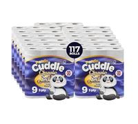 Panda Cuddle 3-Ply Quilted Toilet Paper - Ultra Soft & Gentle Bulk Loo Rolls, Bulk Bathroom Tissue - Maxi Value Pack of 117 Rolls, Sustainable Gentle Bathroom Tissue, Unscented - Pack of 117