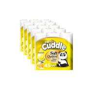 Panda Cuddle 3-Ply Soft Quilted Scented Toilet Rolls - 45 Lemon Scented Premium Bathroom Rolls for Luxurious Comfort and Hygiene