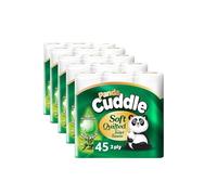 Panda Cuddle 3-Ply Soft Quilted Scented Toilet Rolls - Aloe Vera Scented - Premium Bathroom Toilet Rolls for Luxurious Comfort and Hygiene (Pack of 45)