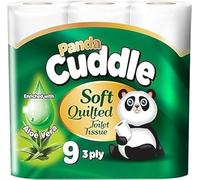 Panda Cuddle Classic Soft Quilted 3 Ply Toilet Tissue Roll Ultimate Comfort (Green, 126 Rolls)