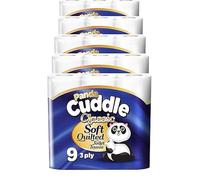 Panda Cuddle Classic Toilet Tissue, 3-Ply Quilted, 45 Rolls, Soft