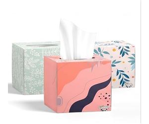 Panda Cuddle Luxury Soft 3-Ply Cube Facial Tissues, Extra Thick White Tissues, Bulk Case of 24 Boxes (1,344 Sheets Total), Premium Softness, Made in UK