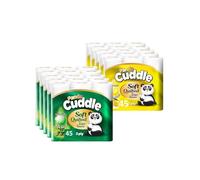 Panda Cuddle Soft Quilted Toilet Rolls, Super Quality 3 Ply Toilet Tissue Enriched with Aloe Vera and Lemon Fragrance, Provide Ultimate Quilted Comfort - 45 Rolls Aloe Vera - 45 Rolls Lemon