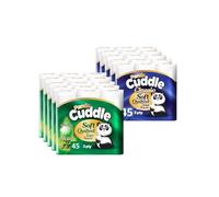Panda Cuddle Soft Quilted Toilet Rolls, Super Quality 3 Ply Toilet Tissue Enriched with Classic and Aloe Vera Fragrance, Provide Ultimate Quilted Comfort - 45 Rolls Classic - 45 Rolls Aloe Vera