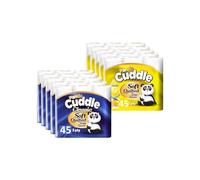 Panda Cuddle Soft Quilted Toilet Rolls, Super Quality 3 Ply Toilet Tissue Enriched with Classic and Lemon Fragrance, Provide Ultimate Quilted Comfort - 45 Rolls Classic - 45 Rolls Lemon