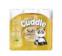 Panda Cuddle Toilet Roll 3-Ply Soft Ultimate Quilts Toilet Paper - Scented Toilet Rolls - Premium Bathroom Scented Toilet Loo Tissue Paper for Luxurious Comfort and Hygiene (Cuddle Classic, 90 Rolls)