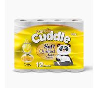 Panda Cuddle Toilet Tissue 3-Ply 12x5 Pack (60 Rolls) Lemon