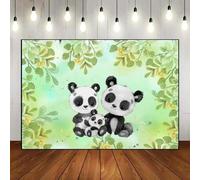 Panda Cute Cartoon Bamboo Zoo Background Game Custom Birthday Backdrop Party Photography Backdrops for Festivals Banner Baby Shower Boy Photo