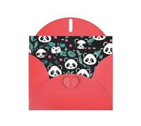 Panda cute face Greeting card, blank interior, suitable for occasions such as Valentine's Day and wedding anniversaries.
