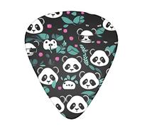 Panda Cute Face Guitar Plectrums Classical Triangle Bass Acoustic And Electric Guitar Plectrums For Guitarists 12 Pieces