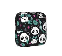 Panda Cute face Period Proof Storage Bag-Feminine Hygiene Travel Case for Sanitary Pads, Discreet Mensural Pouch for Purse Office