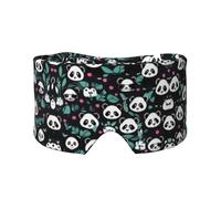 Panda Cute face Printed Sleep Eye and Ear Masks (26.8Ã-4.3 inches) Suitable for Travel, Yoga, Deep Rest Indoor and Outdoor